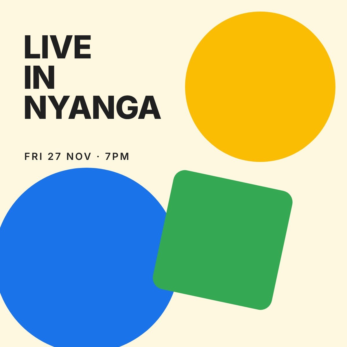 Live in Nyanga - Show Poster